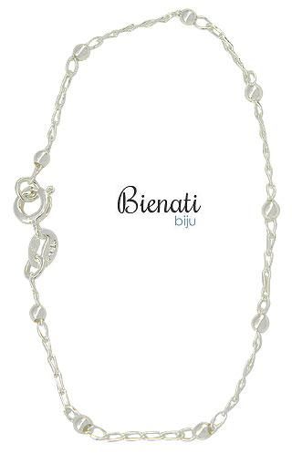Cód. PU014 P - Pulseira folheada a prata com bolinhas pequenas
