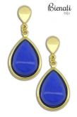 Cód. BM012 - Brinco folheado a ouro com pedra