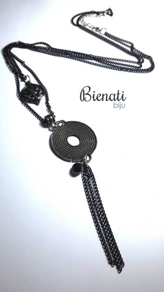 C077	- Colar 2x1 Preto