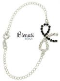 Cód. PU011 P - Pulseira com laço em strass