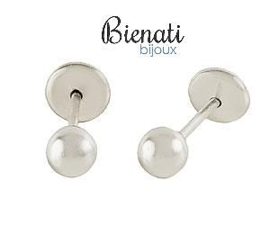 Cód. BI002 P - Brinco Baby folheado a prata