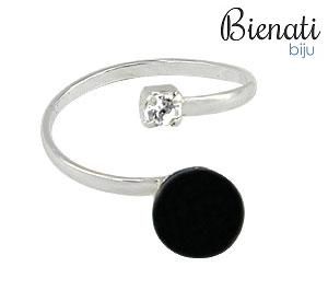 AN008 P - Anel ajustável com bolinha e strass