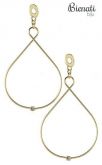 Cód. BG012 - Brinco folheado a ouro c/ detalhe de fio liso