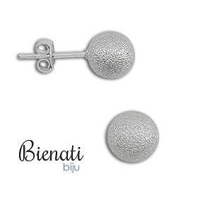 Cód. BS2332 P - Brinco de bolinha craquelada 8mm