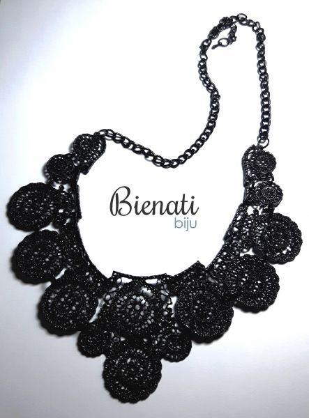 C075	- Colar Preto aro fixo