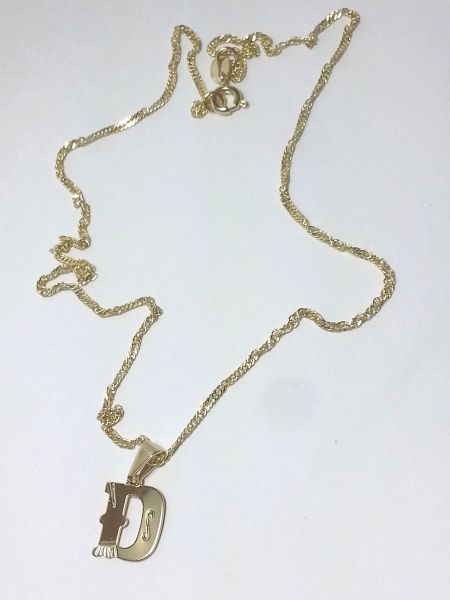 Cód. CL003 - Colar torcido com pingente