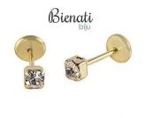 Cód. BP001 - Brinco baby folheado a ouro 2,5mm
