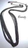 C078	- Colar Correntes Preto