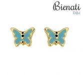 BS2600 - Brinco folheado a ouro em forma de uma borboleta