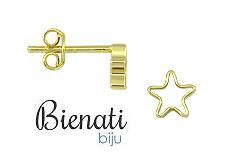 Cód. BP016 - Brinco Estrela vazada dourado