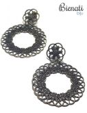 BG070 - Maxi Brinco Dourado de Argola com detalhes em filigrana