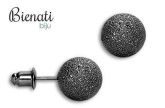 Cód. BS2400 O - Brinco de bolinha com banho onix (10 mm)