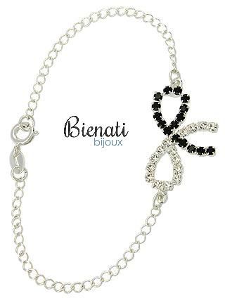 Cód. PU011 P - Pulseira com laço em strass