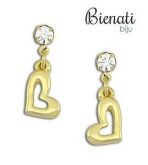 Cód. BM006 - Brinco Coração com Strass