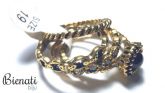 Cód. AN038 - Kit 4 anéis Inspiração Pandora Dourado