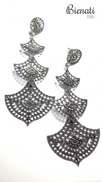 BG064P - Maxi Brinco 3 partes Sino - Prata
