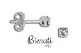 Cód. BS0070 P - Brinco infantil (ou 2º furo) folheado a ouro c/ strass de 2,5mm