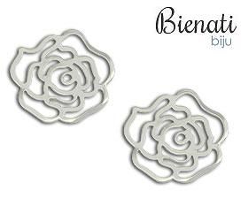 Cód. BS2276 P - Brinco folheado a prata em forma de flor