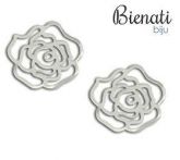 Cód. BS2276 P - Brinco folheado a prata em forma de flor