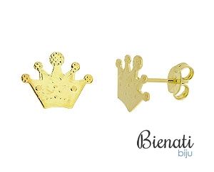 Cód. BS2530 - Brinco folheado a ouro em forma de corôa