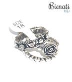 AN034P - Pandora 3 anéis (1 florzinha, 1 corações, 1 vários strass)