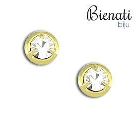 Cód. BP041 - Brinco Solitário Pequeno Dourado