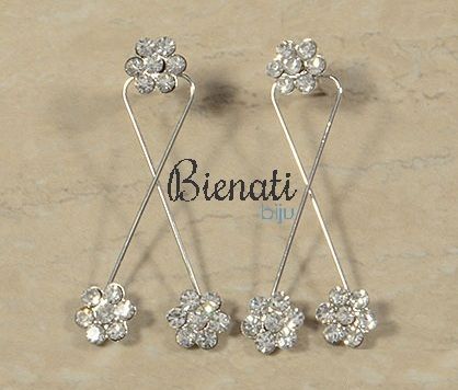 Cód. BM044 P - Brinco torcido com strass