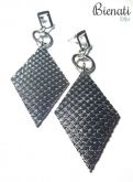 BG075 P - Maxi Brinco Losango Prata