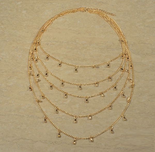C061 - Maxi colar dourado para com detalhe