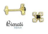 Cód. BP045 - Brinco com pedra de strass e tarracha baby