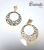 BG067 - Maxi Brinco Circulo Acrílico Branco