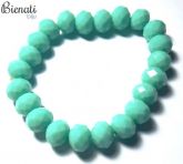 Cód. PU071 - Pulseira Bolinhas - Verde Água Claro