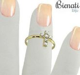 Cód. AF001 - Anel de falange com cruz de strass