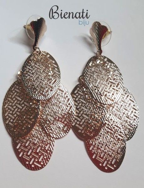 Cód. BG046 - Brinco dourado oval