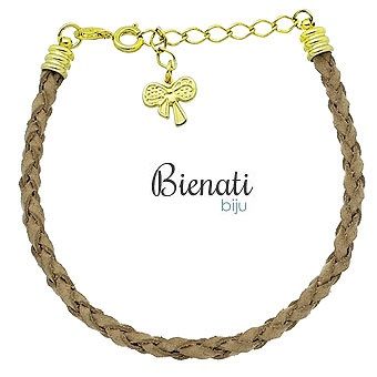 Cód. PU027 - Pulseira de couro sintético com detalhes