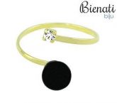 Cód. AN008 - Anel ajustável com bolinha e strass