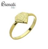 Cód. AN0460 - Anel de falange (ou infantil) folheado a ouro c/ adorno em forma de diamante