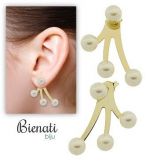 Cód. BM037 - Brinco folheado a ouro com 4 pérolas