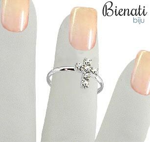 Cód. AF001 P - Anel de falange com cruz de strass