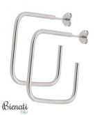 Cód. BX0121 A - Brinco de argola quadrado, feito de fio liso de aço inox maciço