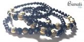 Cód. PU075 - Pulseira Bolinhas Pequenas - Preta