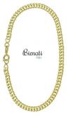 Cód. PMA001 - Pulseira masculina folheada a ouro c/ gomos de 4 mm