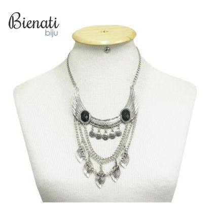 Cód. C05632 - Maxi Colar Hill Stone Asa Paladium