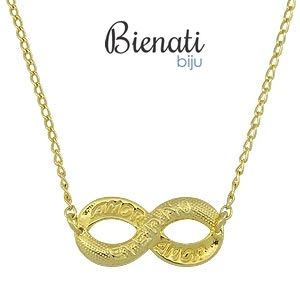 Cód. G1094 - Gargantilha do infinito folheada a ouro