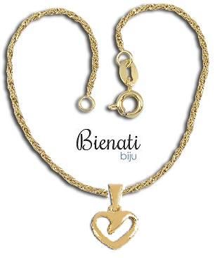 Cód. PP008 - Pulseira com pingente de coração