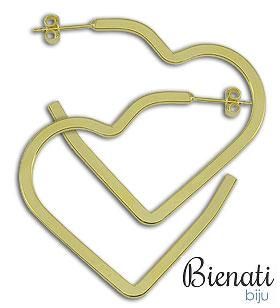 Cód. BG002 - Brinco de argola em forma de coração