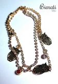 PU053 - Pulseira Coruja com Strass Dourado
