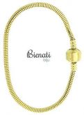 Cód. PU028 - Pulseira Pandora inspired folheada a ouro