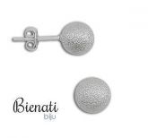 Cód. BS2332 P - Brinco de bolinha craquelada 8mm