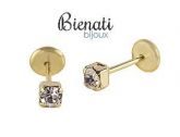 Cód. BI002 - Brinco Baby folheado a ouro 4mm